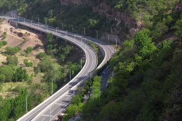 A winding road for climbing