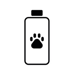 vector illustration of a set of bottles for pet