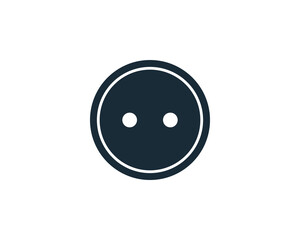 Button, Sewing Icon Vector Logo Template Illustration Design