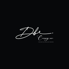 DB initials signature logo. Handwriting logo vector templates. Hand drawn Calligraphy lettering Vector illustration.