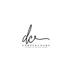 DC initials signature logo. Handwriting logo vector templates. Hand drawn Calligraphy lettering Vector illustration.