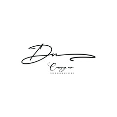DN  initials signature logo. Handwriting logo vector templates. Hand drawn Calligraphy lettering Vector illustration.