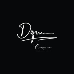 DQ initials signature logo. Handwriting logo vector templates. Hand drawn Calligraphy lettering Vector illustration.