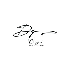 DQ initials signature logo. Handwriting logo vector templates. Hand drawn Calligraphy lettering Vector illustration.