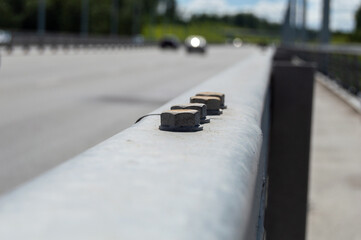 Bridge mounts close up with blurred background