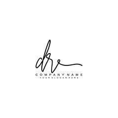 DR initials signature logo. Handwriting logo vector templates. Hand drawn Calligraphy lettering Vector illustration.