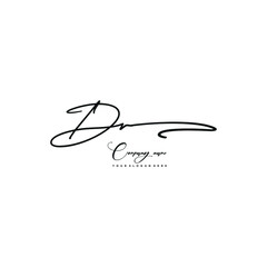 DR initials signature logo. Handwriting logo vector templates. Hand drawn Calligraphy lettering Vector illustration.