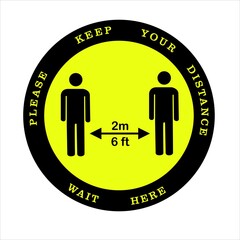 Social distancing set of icons. Simple man or woman black and white silhouettes with arrow distance between. Can be used during coronavirus covid-19 outbreak prevention
