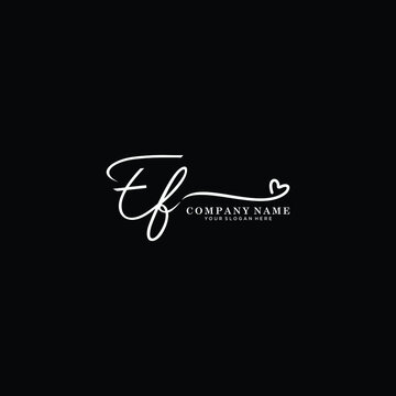 EF initials signature logo. Handwriting logo vector templates. Hand drawn Calligraphy lettering Vector illustration.