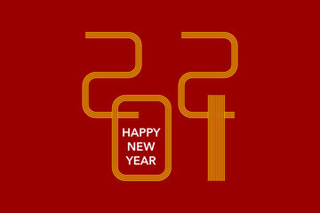2021 Happy New Year vector background.