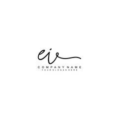 EI initials signature logo. Handwriting logo vector templates. Hand drawn Calligraphy lettering Vector illustration.