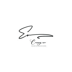 ER initials signature logo. Handwriting logo vector templates. Hand drawn Calligraphy lettering Vector illustration.