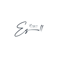 ES initials signature logo. Handwriting logo vector templates. Hand drawn Calligraphy lettering Vector illustration.
