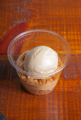 Gastronomy, healthy ice cream desserts