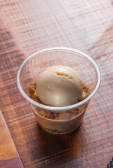 Gastronomy, healthy ice cream desserts