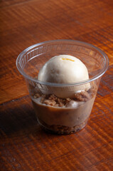 Gastronomy, healthy ice cream desserts