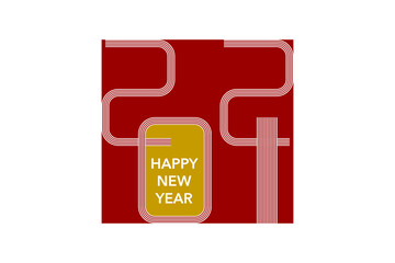2021 Happy New Year vector background.