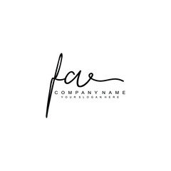 FA initials signature logo. Handwriting logo vector templates. Hand drawn Calligraphy lettering Vector illustration.
