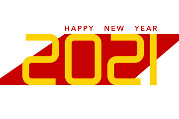 2021 Happy New Year vector background.