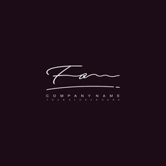 FO initials signature logo. Handwriting logo vector templates. Hand drawn Calligraphy lettering Vector illustration. © VOKE VICTORI