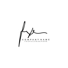FX initials signature logo. Handwriting logo vector templates. Hand drawn Calligraphy lettering Vector illustration.