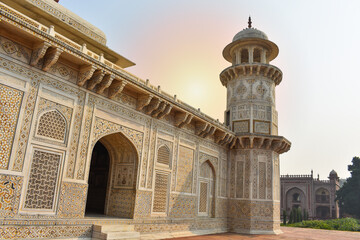 beautiful view of itimad ud daulah in Agra, India