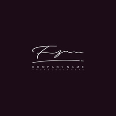 FZ initials signature logo. Handwriting logo vector templates. Hand drawn Calligraphy lettering Vector illustration.