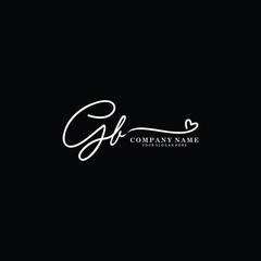GB initials signature logo. Handwriting logo vector templates. Hand drawn Calligraphy lettering Vector illustration. - obrazy, fototapety, plakaty
