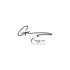 GC initials signature logo. Handwriting logo vector templates. Hand drawn Calligraphy lettering Vector illustration.