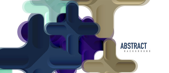Glossy multicolored plastic style cross composition, x shape design, techno geometric modern abstract background. Trendy abstract layout template