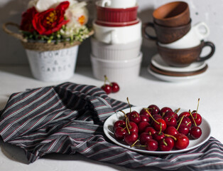 cherries in a bowl