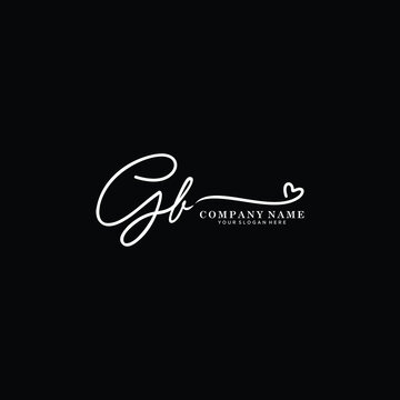GB initials signature logo. Handwriting logo vector templates. Hand drawn Calligraphy lettering Vector illustration.