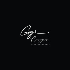 GG initials signature logo. Handwriting logo vector templates. Hand drawn Calligraphy lettering Vector illustration.
