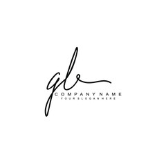 GL initials signature logo. Handwriting logo vector templates. Hand drawn Calligraphy lettering Vector illustration.
