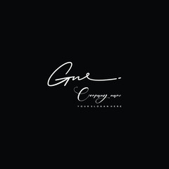 GN initials signature logo. Handwriting logo vector templates. Hand drawn Calligraphy lettering Vector illustration.