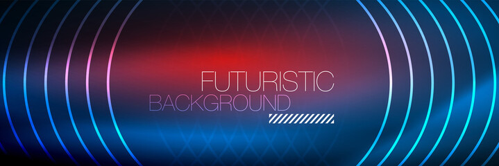 Shiny neon lines, stripes and waves, technology abstract background. Trendy abstract layout template for business or technology presentation, internet poster or web brochure cover, wallpaper