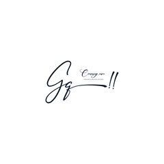 GQ initials signature logo. Handwriting logo vector templates. Hand drawn Calligraphy lettering Vector illustration.