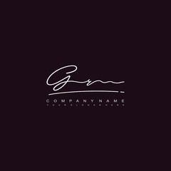 GR initials signature logo. Handwriting logo vector templates. Hand drawn Calligraphy lettering Vector illustration.