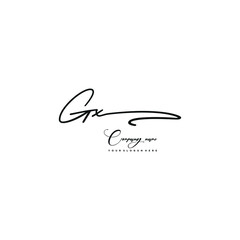 GX initials signature logo. Handwriting logo vector templates. Hand drawn Calligraphy lettering Vector illustration.