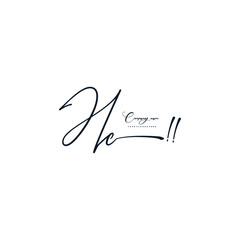 HC initials signature logo. Handwriting logo vector templates. Hand drawn Calligraphy lettering Vector illustration.