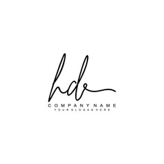 HD initials signature logo. Handwriting logo vector templates. Hand drawn Calligraphy lettering Vector illustration.