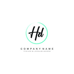 HD initials signature logo. Handwriting logo vector templates. Hand drawn Calligraphy lettering Vector illustration.