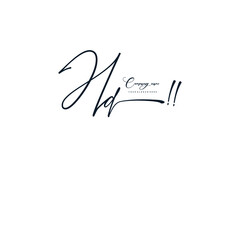 HD initials signature logo. Handwriting logo vector templates. Hand drawn Calligraphy lettering Vector illustration.