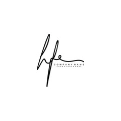HF initials signature logo. Handwriting logo vector templates. Hand drawn Calligraphy lettering Vector illustration.