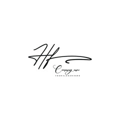 HF initials signature logo. Handwriting logo vector templates. Hand drawn Calligraphy lettering Vector illustration.