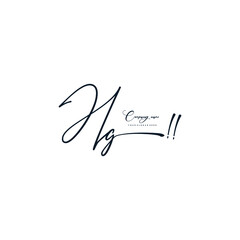 HG initials signature logo. Handwriting logo vector templates. Hand drawn Calligraphy lettering Vector illustration.