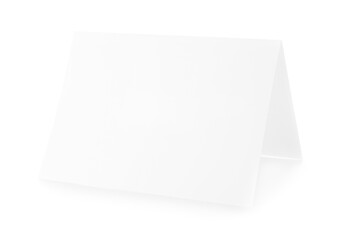 Blank card on white background