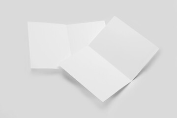 Blank cards on white background