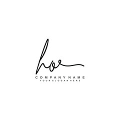 HO initials signature logo. Handwriting logo vector templates. Hand drawn Calligraphy lettering Vector illustration.
