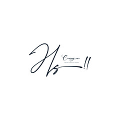 HS initials signature logo. Handwriting logo vector templates. Hand drawn Calligraphy lettering Vector illustration.